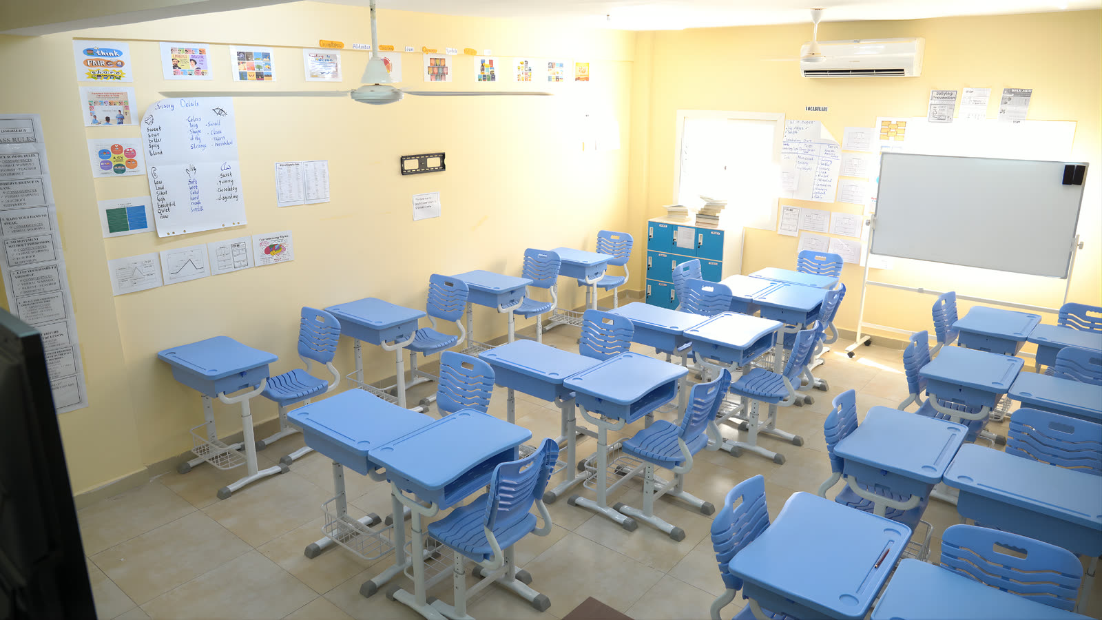 Bright classroom
